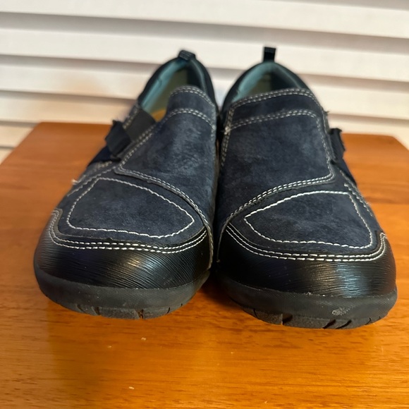 Earth Origins Alison Womens Blue Suede Strap Lifestyle Sneakers Shoes - Picture 3 of 10